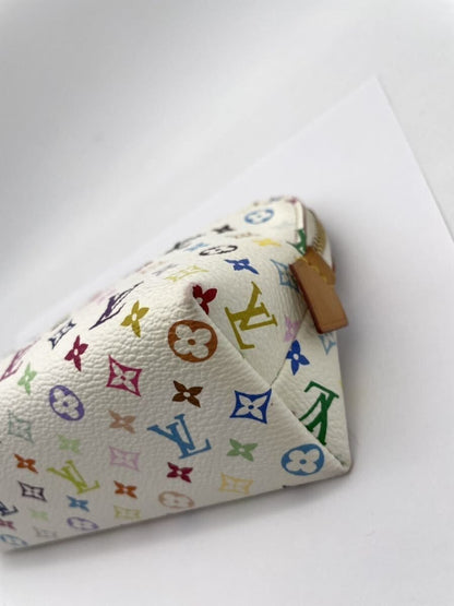 Authentic Louis Vuitton Multicolor Cosmetic Vanity Makeup Pochette Pouch Bag Y2k