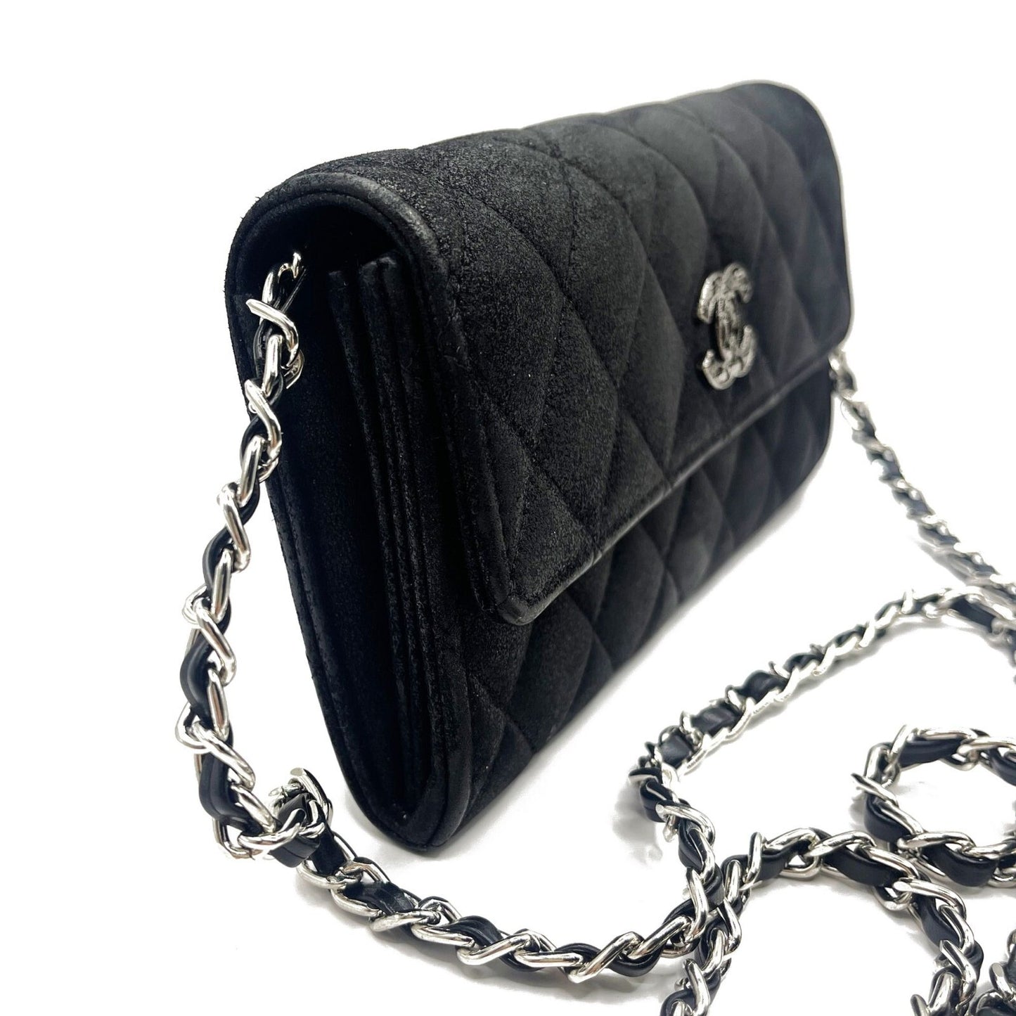 Chanel CC Wild Stitch Lambskin Wallet on Chain Shoulder Crossbody