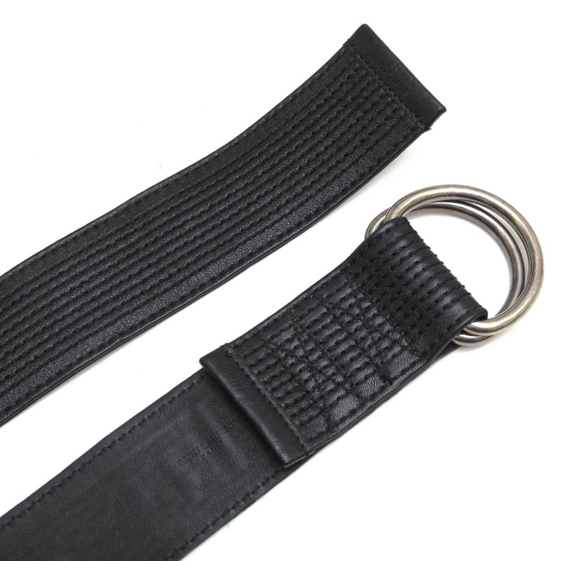 Saint Laurent/Yves Saint Laurent Belt Business Men Leather Genuine Black 486610