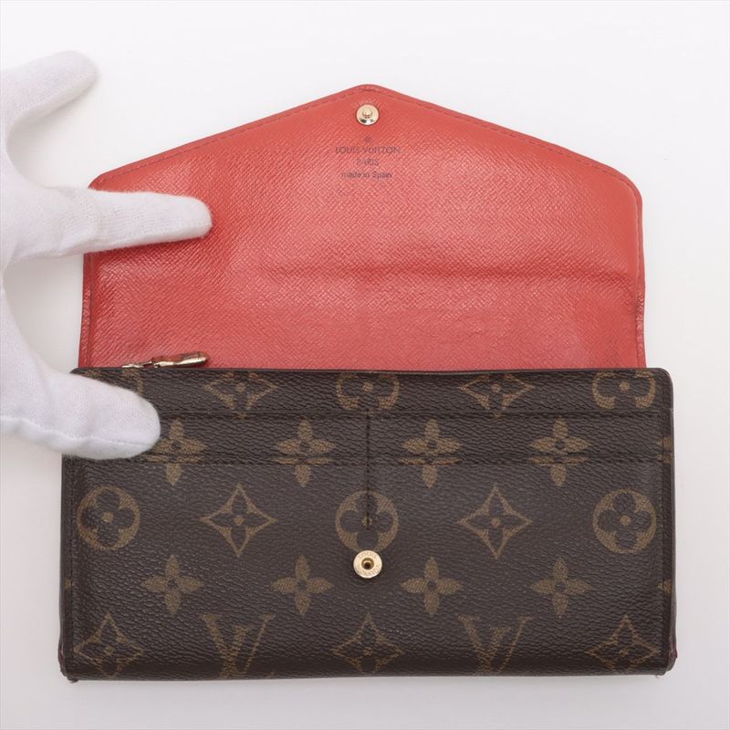 Louis Vuitton Monogram Portefeuille Sarah Long Wallet Long M62236 Brown And