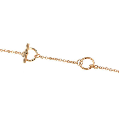 Hermes Necklace Mini Maillon PM Marron Glace Rghardware Chaine D'ancre