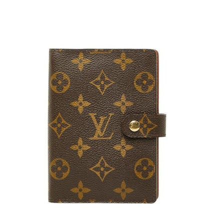 Louis Vuitton Monogram Agenda PM Notebook Cover Brown Leather