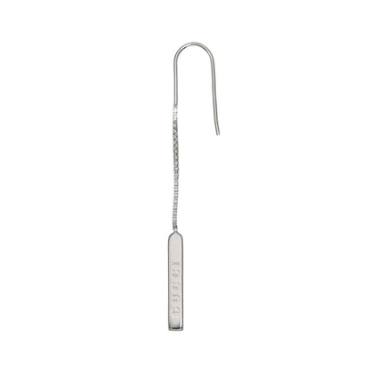 Gucci Lariat Earrings 18k WG White Gold 750 Only Pierced