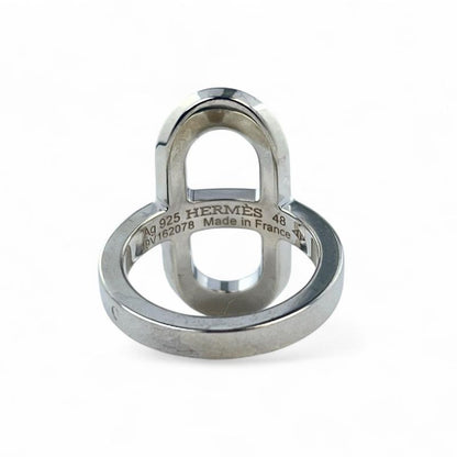 Hermes Ever Chaine D'ancre PM Sv925 Ring - Ring Silver 48 Size Equivalent To
