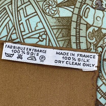 Hermes Carre 90 Azvlejos Noble Ship Scarf Silk Multicolor