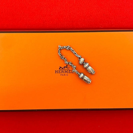 Hermes Vintage 70 S Tassel Motif Scarf Ring Silver 800 Accessories Small