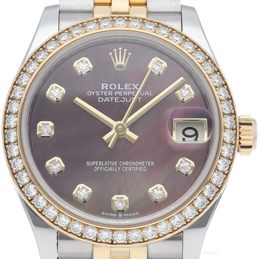 Rolex Datejust 31 Boys Watch Diamond Bezel Black Shell