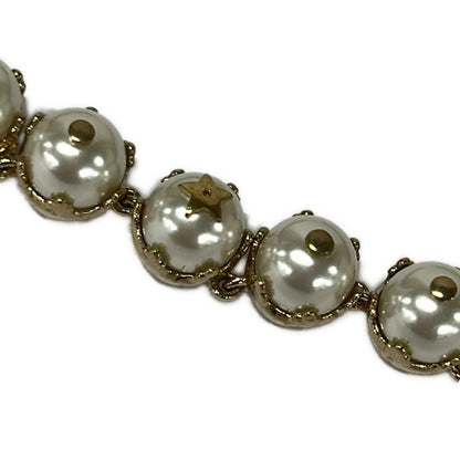 Dior Choker D-renaissance Black Gold Ivory Faux Pearl Necklace