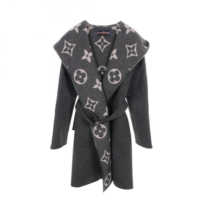 Louis Vuitton Footed Wrap Coat Giant Monogram Wool Dead
