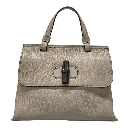 Gucci Handbag Bamboo Daily 370831 Grey Leather