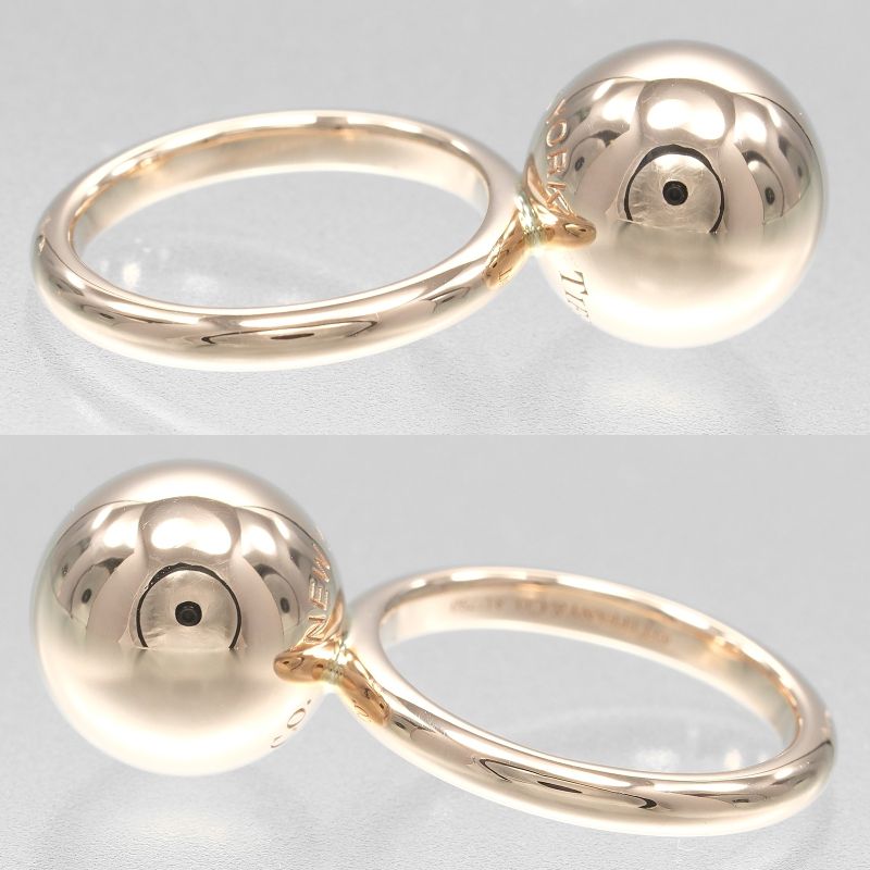 Tiffany & Co Hardware Ball 18K Pink Gold #9 Ladies 7g Ring