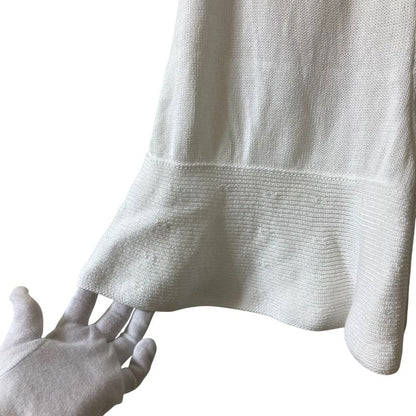 Good Chanel Coco Mark Cotton Knit Shorts P58597 Size 36 White Women's Used