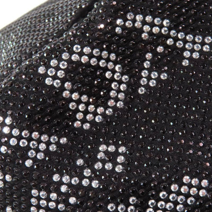 Prada 2021 2hc137 Logo Rhinestone Re-nylon Bucket Hat Black XL Made In Italy