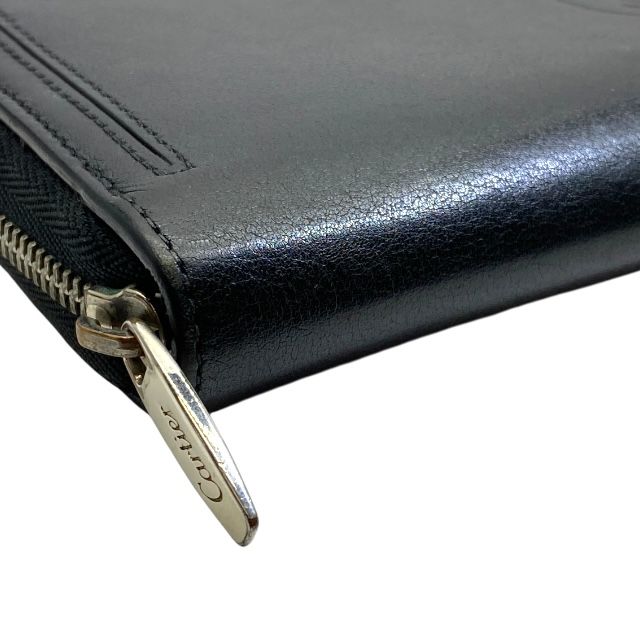 Cartier Must De Cartier Round Zip International Wallet Long Wallet Leather
