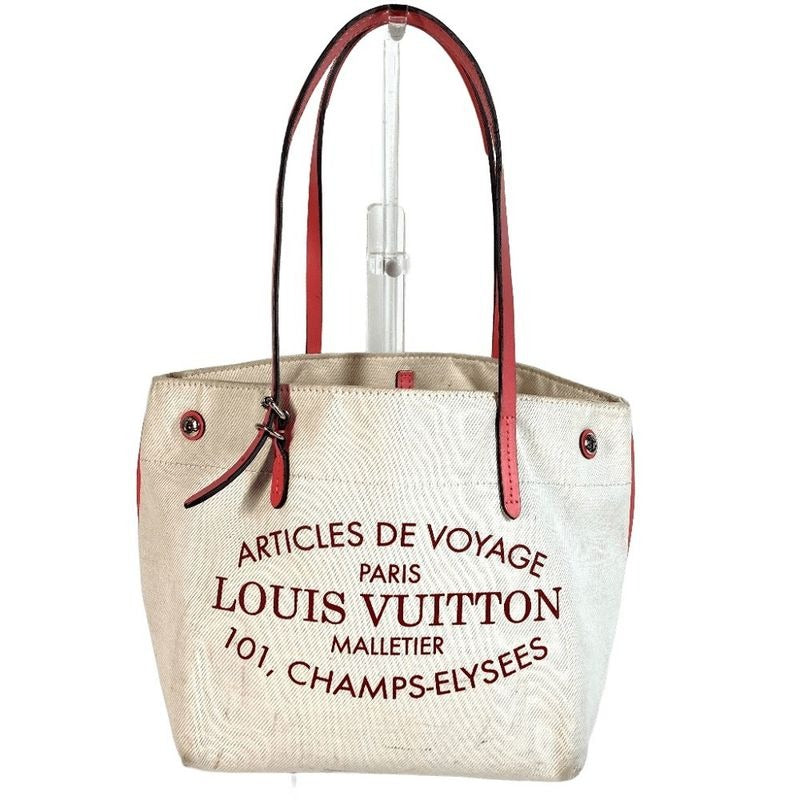 Louis Vuitton Shoulder Bag Cabas PM Leather Canvas Pink