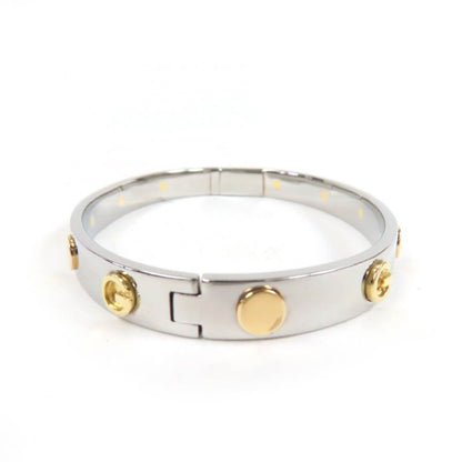 Gucci G Logo Combination Color Bracelet Bangle Silver Gold 17 With Box And