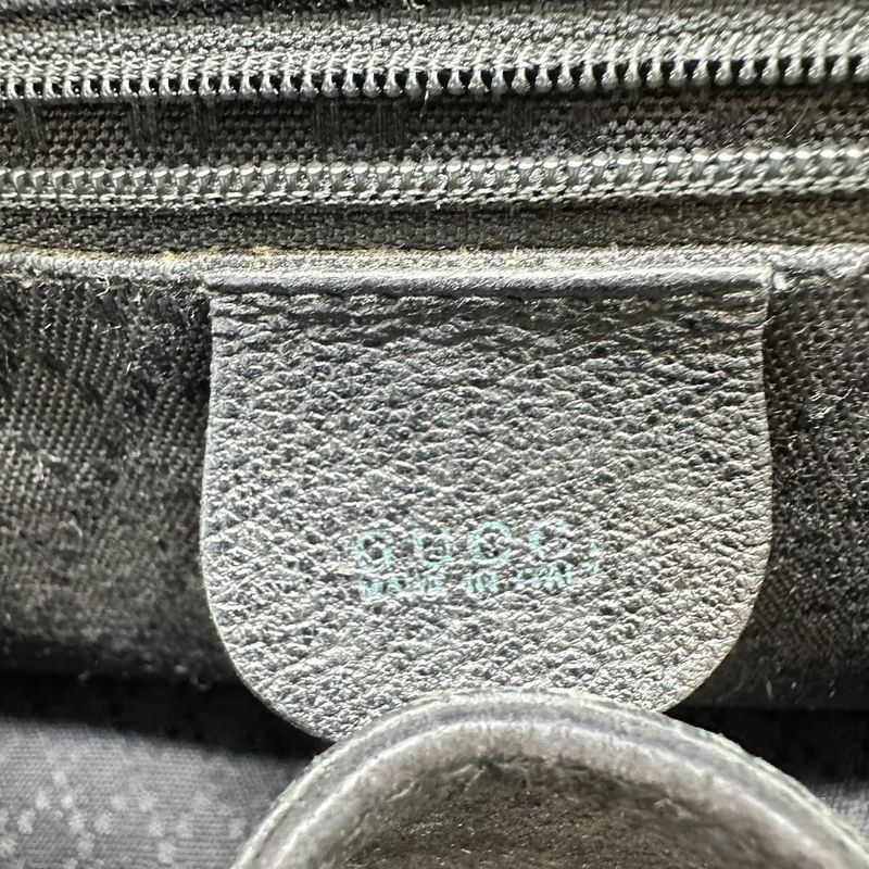 Gucci 003-2058 Bamboo Backpack Daypack Backpack Black Suede Women Men Vintage