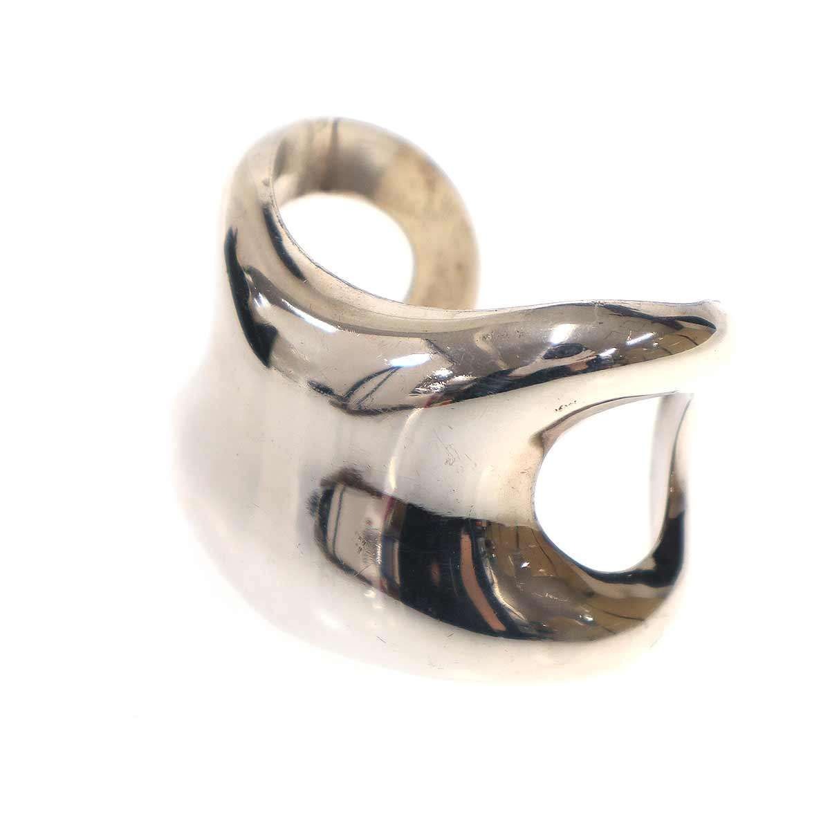 Tiffany & Co. Vintage Elsa Peretti Bone Calf Bangle Silver