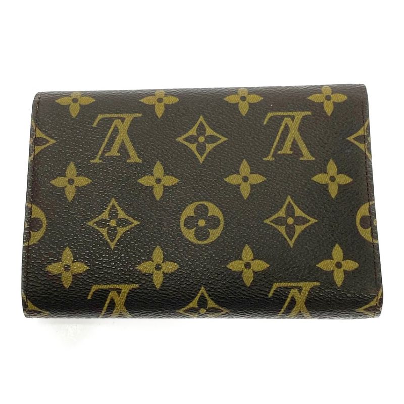 Louis Vuitton M61202 Monogram PVC Porte-Tresor Etui Papier Brown 304014 Trifold