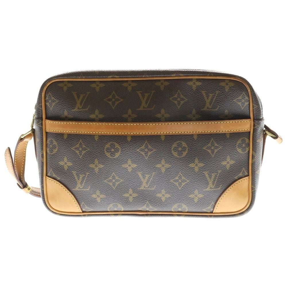 Louis Vuitton Monogram Trocadero Shoulder Bag Brown Leather Gold