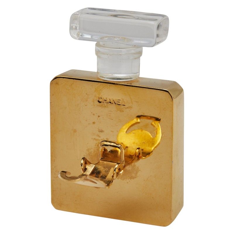 Chanel Perfume Bottle Perfume Gold Clear Plated Plastic Ladies Chanel