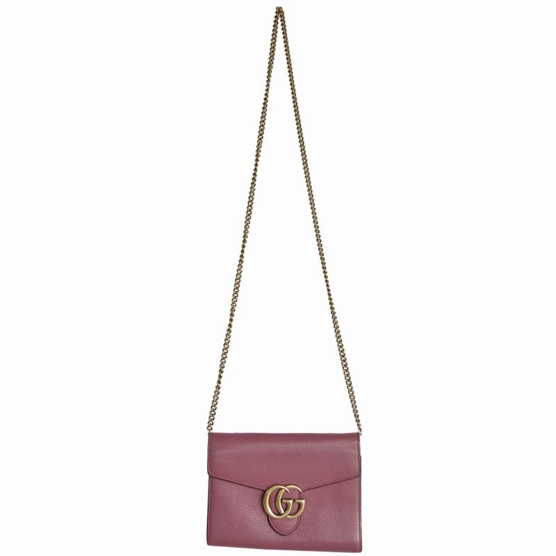 Gucci Crossbody Shoulder Bag Wallet Chain GG Marmont 401232
