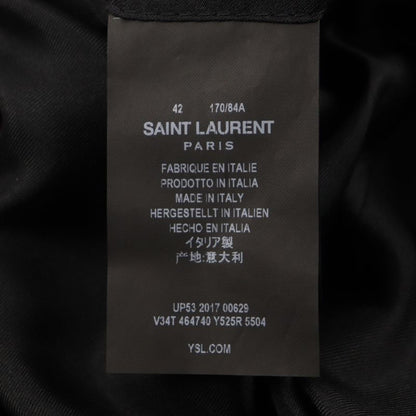  Saint Laurent Paris 464740 Velour 100% Silk Lining Single Jacket Tailored