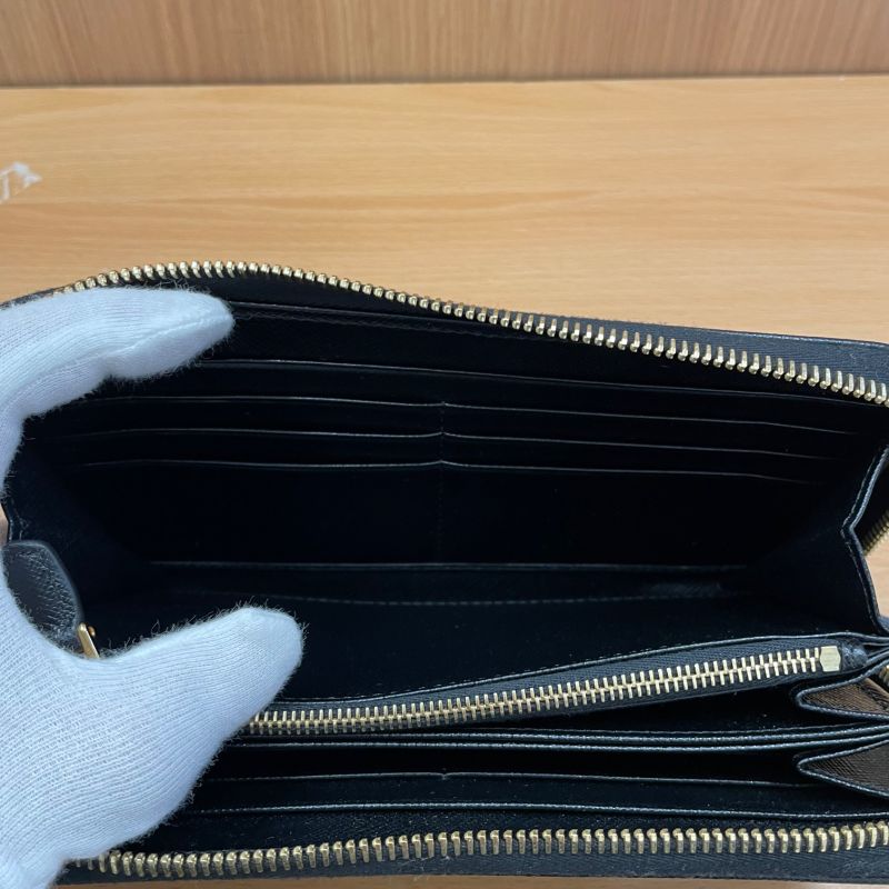 Prada Saffiano Round Zipper Long Wallet A25-1225