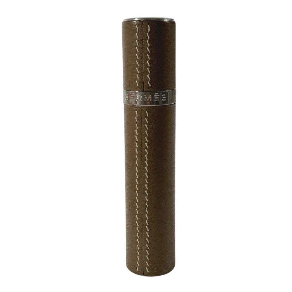 Hermes Case Atomizer Fragrance Spray Travel Leather Etoupe Pouch