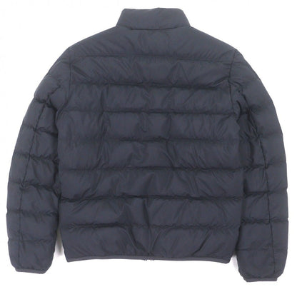 Moncler Baudinet Logo Patch Double Zip Up Jacket Navy — view 3