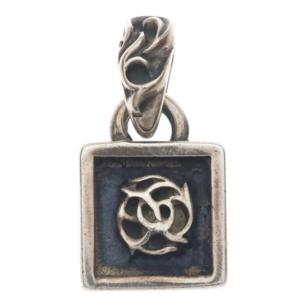 Chrome Hearts Framed Flrl Floral Charm Pendant Top Silver