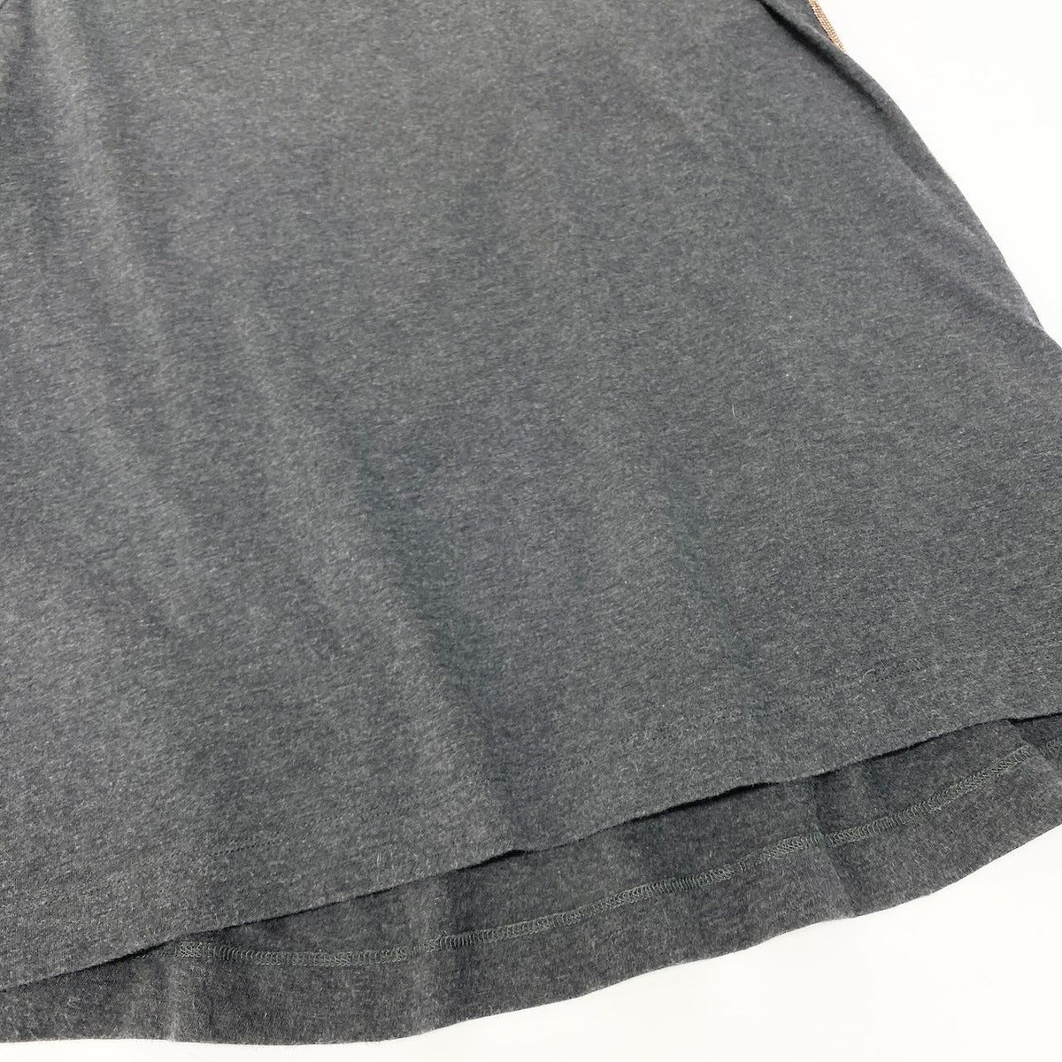 Brunello Cucinelli Sleeveless T-Shirt Top Beaded Piping Top S Gray — view 5
