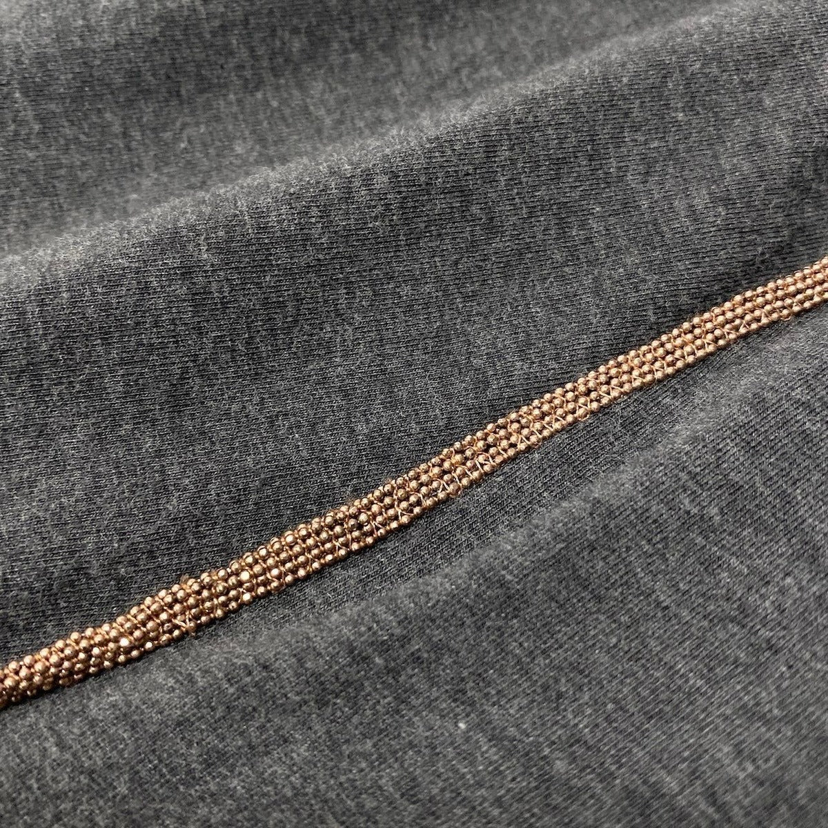 Brunello Cucinelli Sleeveless T-Shirt Top Beaded Piping Top S Gray — view 6