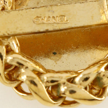 Chanel Earrings With Ear Of Rice Motif Vintage Gold Plated Ladies 50.0g