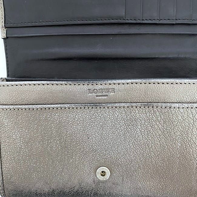 Loewe Fold Wallet Ec22896 Silver Anagram Vintage