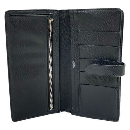 Hermes Long Wallet Bearn Souffle Black New Shape Hardware