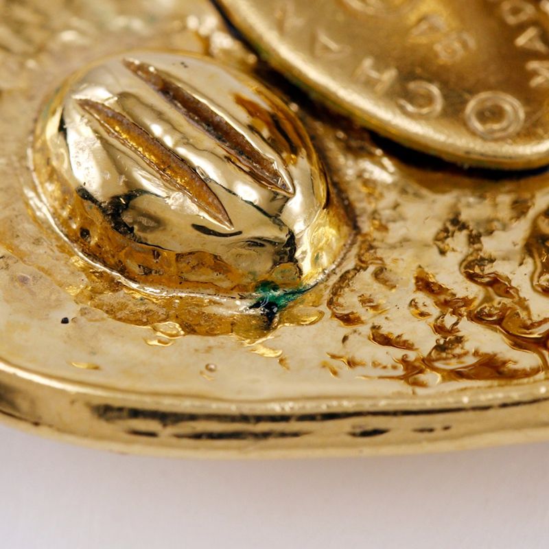 Chanel Coco Mark Vintage Gold Plated 94P Ladies 18.9g Earring