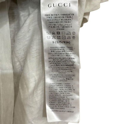 Gucci Michele Period Short Sleeve V-Neck T-Shirt Cut and Sewn Size S White