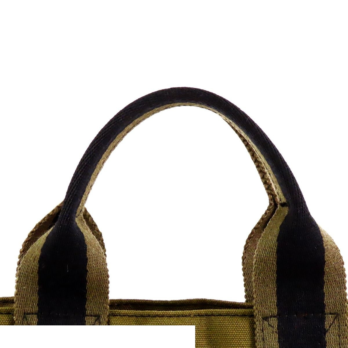 Hermes Fourre Tout PM Khaki Green Navy Silver Cotton Canvas Tote Bag — view 4