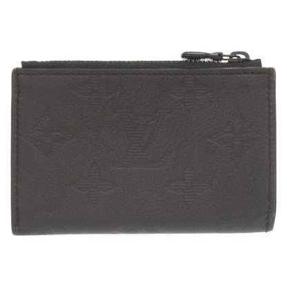 Louis Vuitton Coin Card Holder Monogram Shadow M82245 IC Chip Black Coin Case