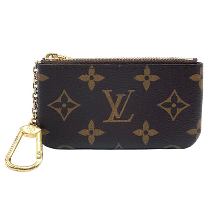 Louis Vuitton Pochette Cles Monogram Brown Coin Case Gold