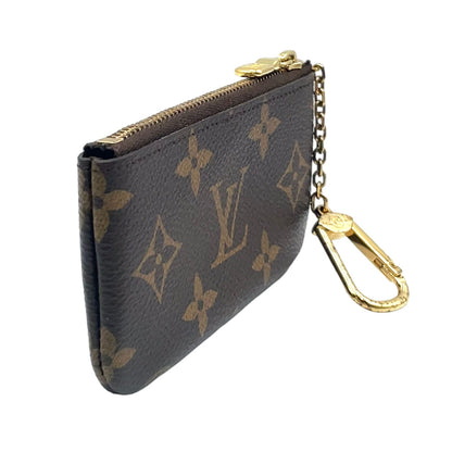 Louis Vuitton Pochette Cles Monogram Brown Coin Case Gold — view 2