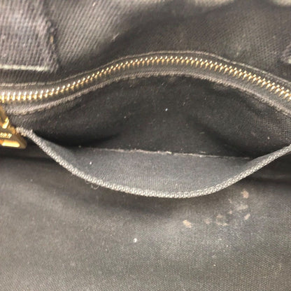 Prada Handbag Canvas Black Canapa Tote Travel Mothers Business — view 10