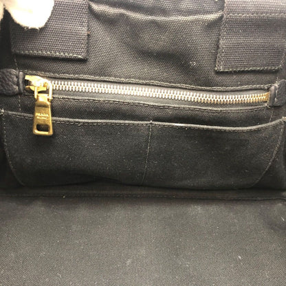 Prada Handbag Canvas Black Canapa Tote Travel Mothers Business — view 12