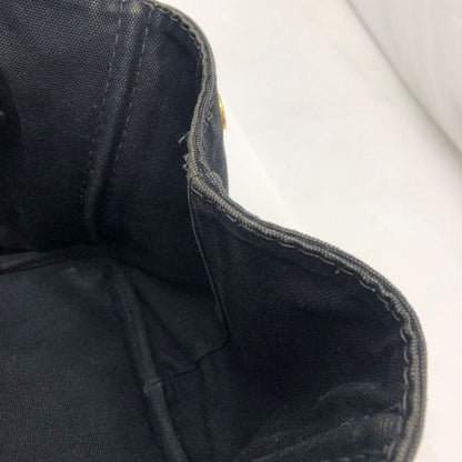 Prada Handbag Canvas Black Canapa Tote Travel Mothers Business — view 15