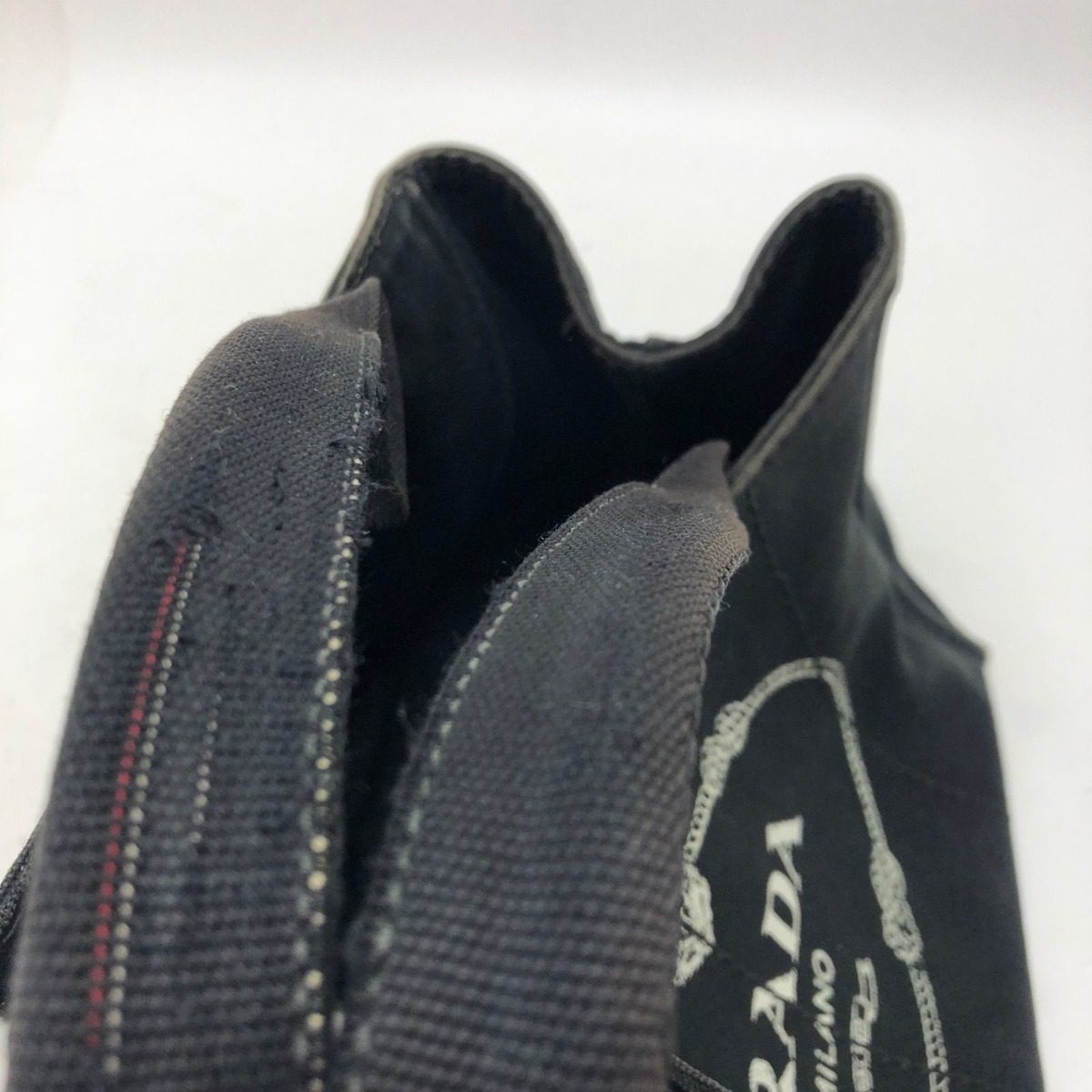 Prada Handbag Canvas Black Canapa Tote Travel Mothers Business — view 16