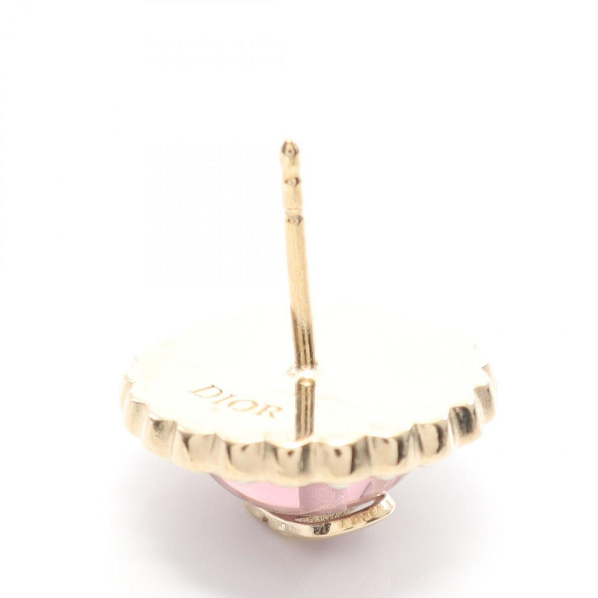 Dior Earrings Petit CD Baroque Gold Pink. White — view 5
