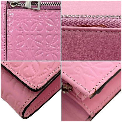 Loewe Folding Long Wallet With Pink Repeat Anagram 107.55f11
