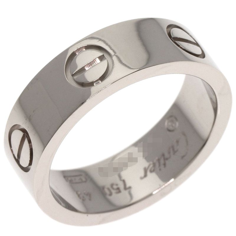 Cartier Love Ring #49 Ring - 18K White Gold Ladies