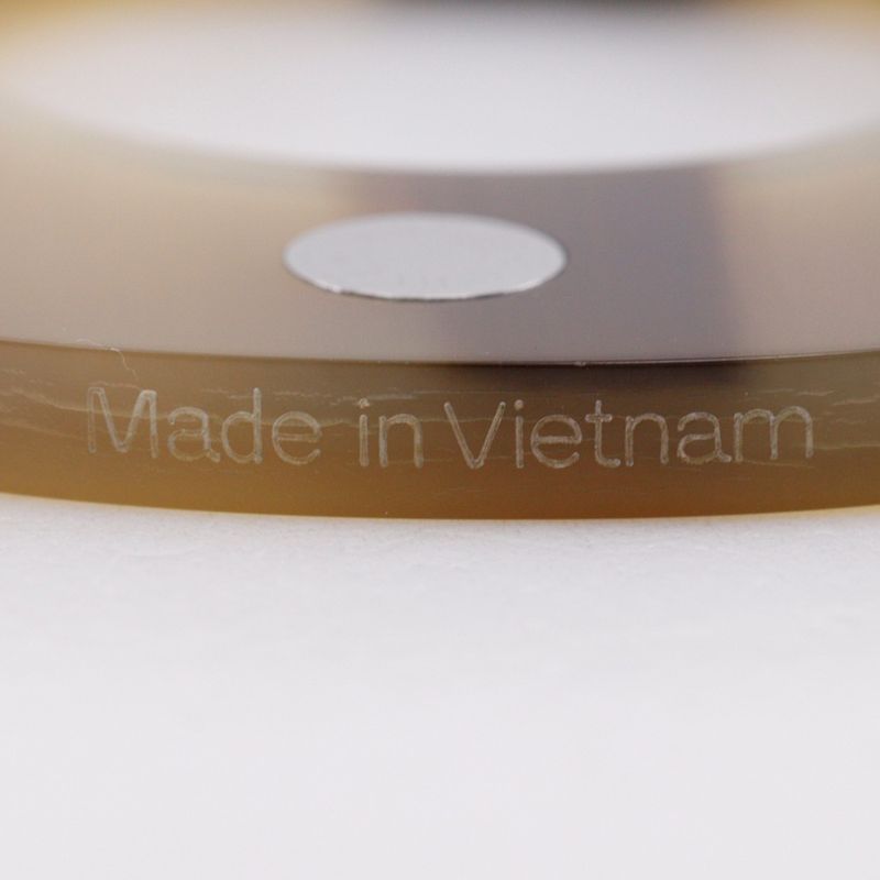 Hermes Ism Buffalo Horn Brown Ladies 28g Necklace